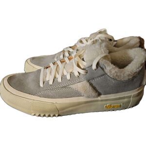 Brandblack Bravo Faux Shearling Sneakers 10.5 Grey suede upper Vibram Sole New